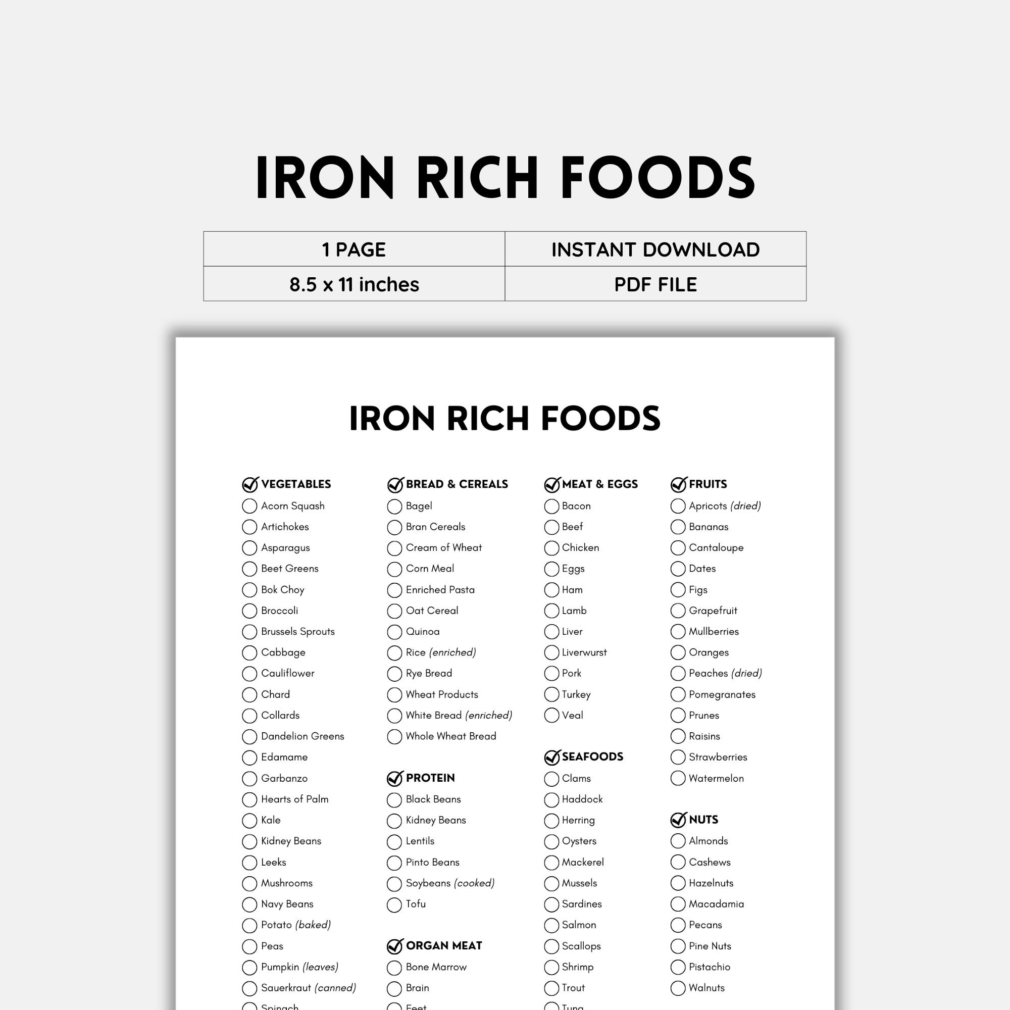 Iron Rich Food Iron Deficiency Food Foods High In Iron Grocery 