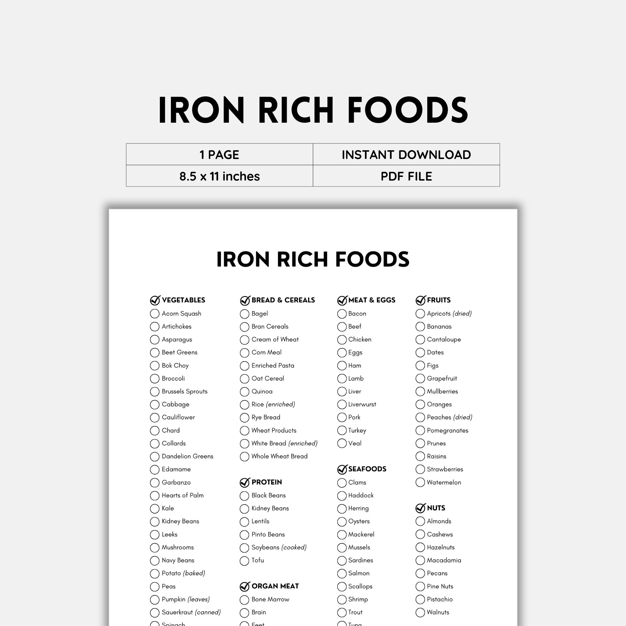 Iron Rich Food Iron Deficiency Food Foods High In Iron Grocery 