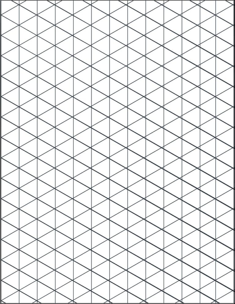 Isometric Graph Paper In Illustrator PSD Word Pages Download Template 