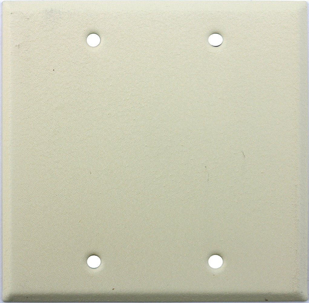 Ivory Wrinkle 2 Gang Blank Wall Plate 2 Blank Cover Amazon 