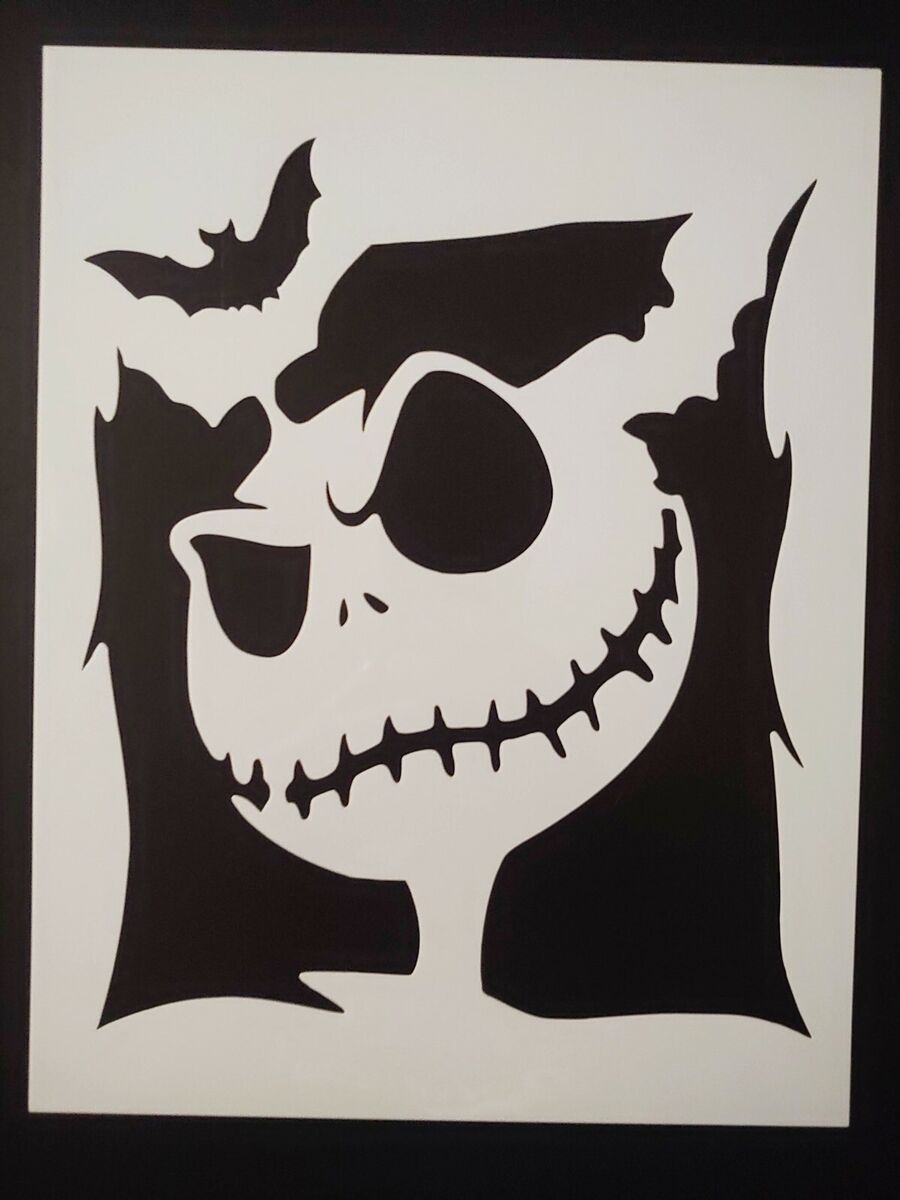Jack Skellington Nightmare Before Christmas Pumpkin Carving Craft Stencil