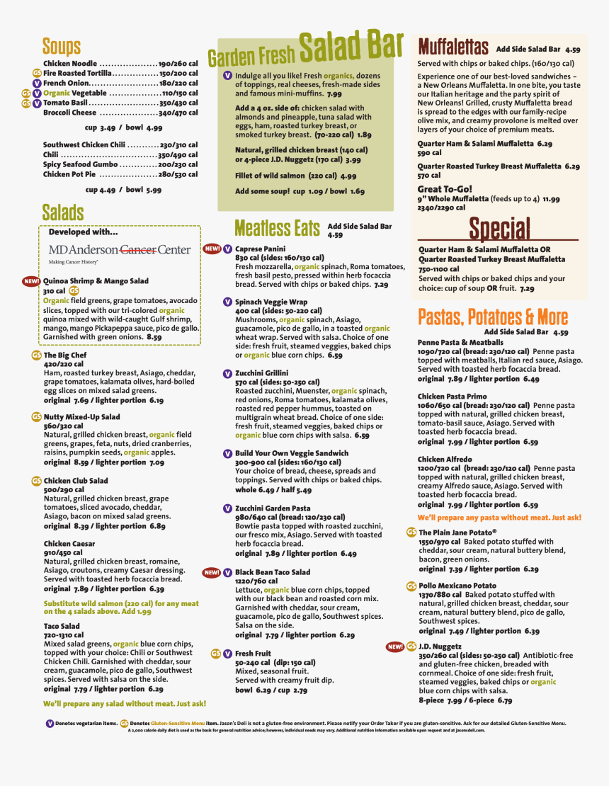 Jason s Deli Menu On Sale Prices