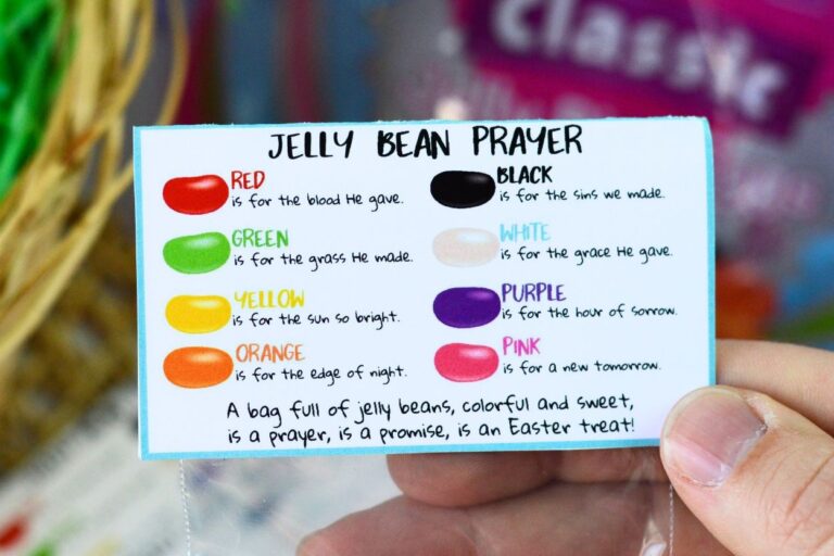 Jelly Bean Prayer Printable Easy DIY Easter Treat