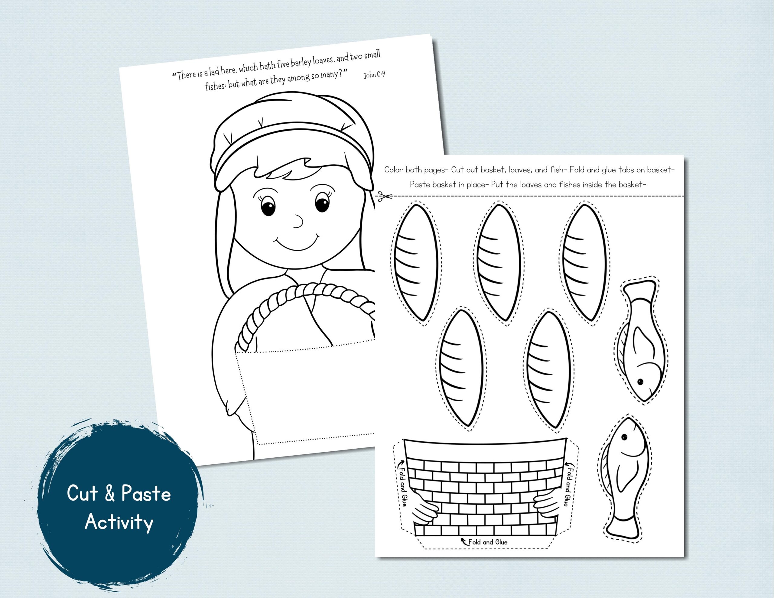 Jesus Miracles Activity Loaves And Fishes Bible Activity 