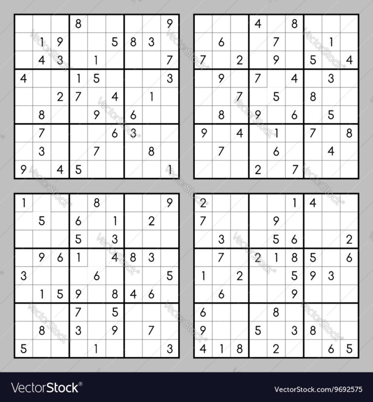 Jigsaw Sudoku Free Download Printable Sudoku Puzzles 4 Per Page 