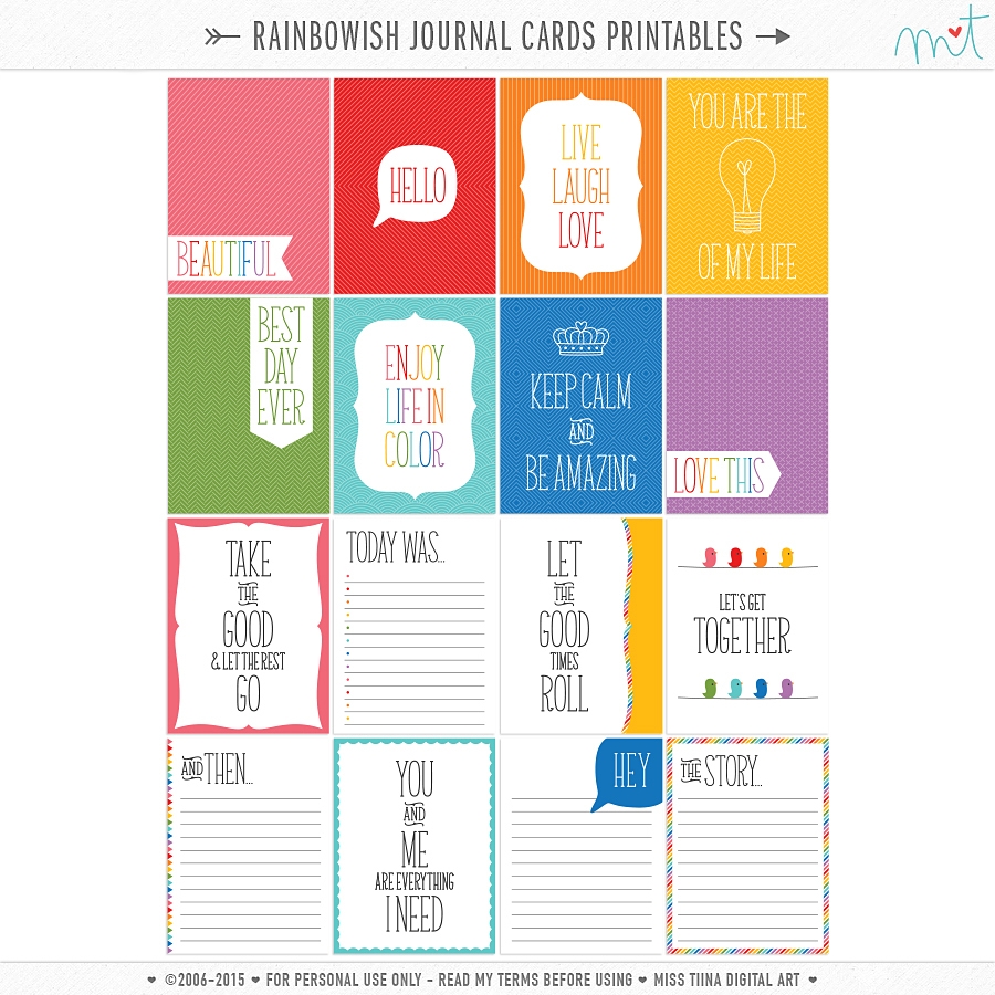 JOURNAL CARDS Miss Tiina Tina Raparanta
