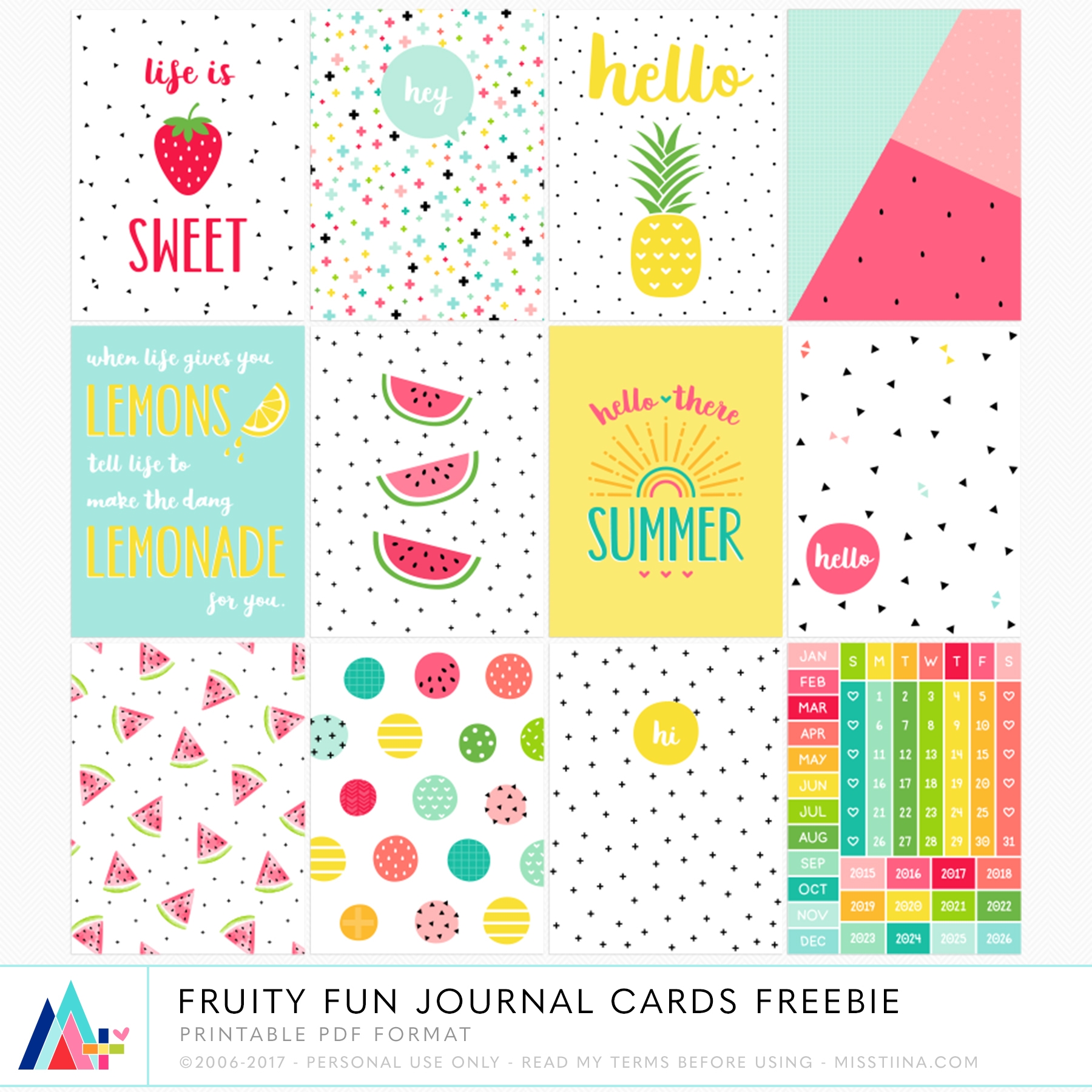 JOURNAL CARDS Miss Tiina Tina Raparanta