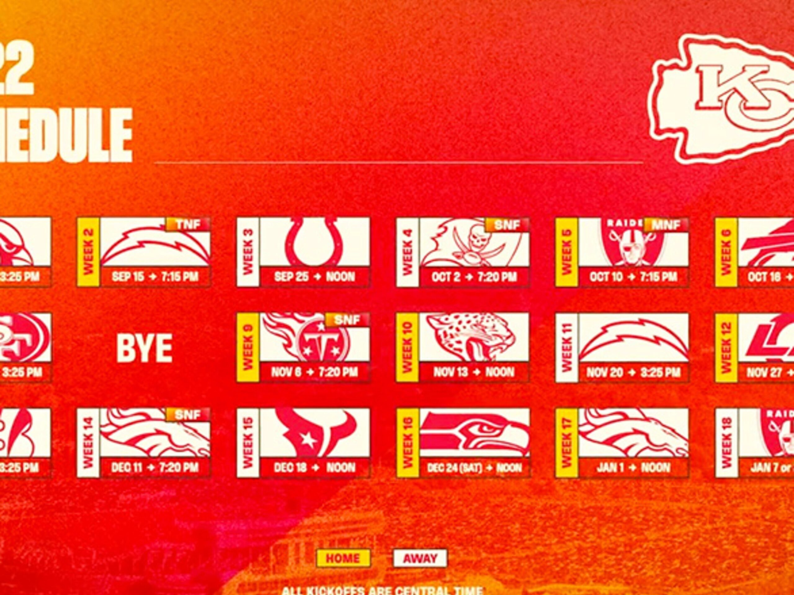 Kansas City Chiefs Schedule 2022 Athlon Sports
