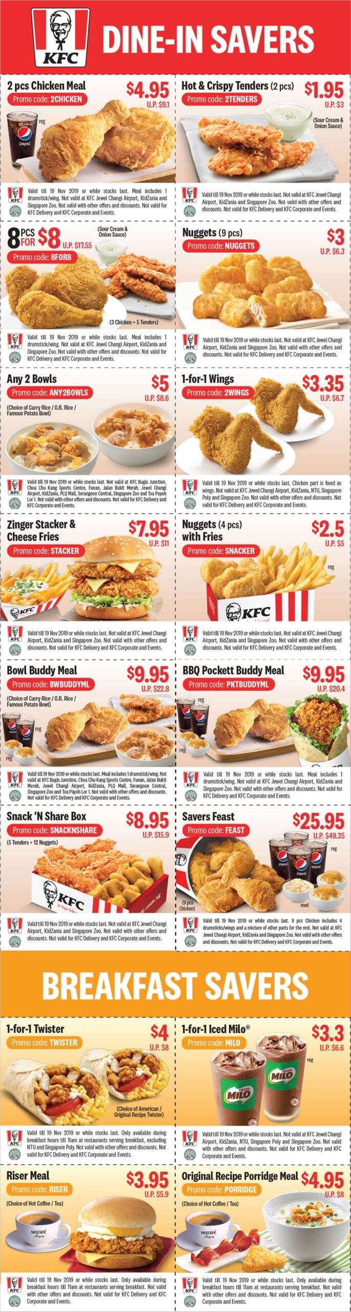 KFC Has Released New Mobile Coupons For Use From 13 Aug 11 Sep Worksheets Library