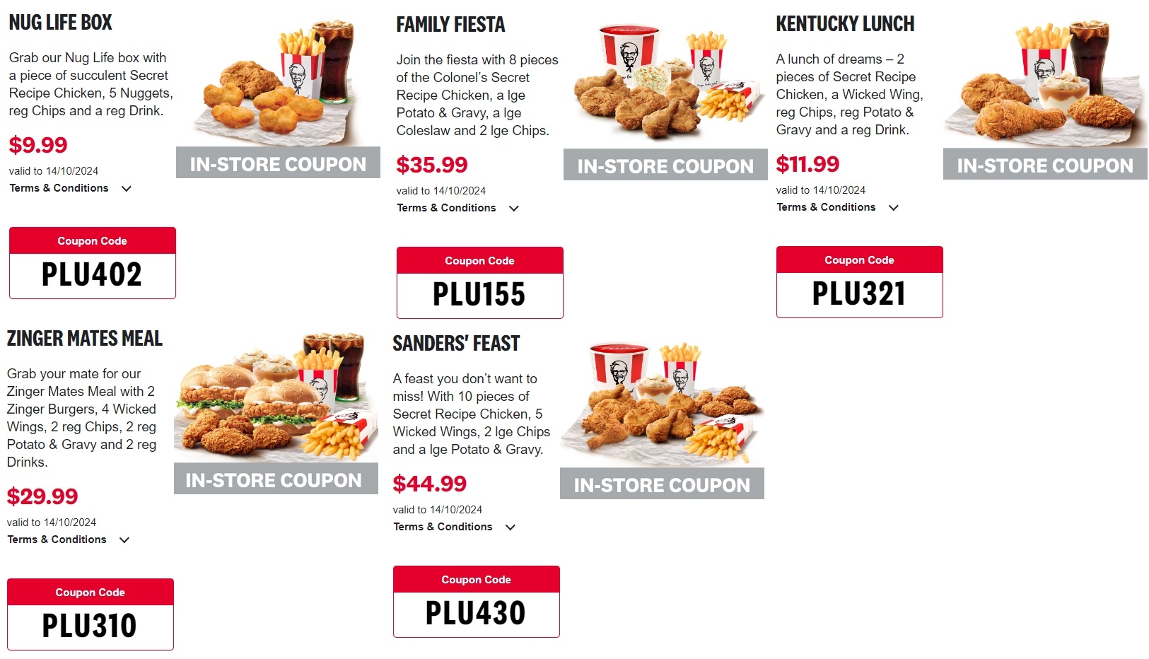 KFC New Coupons Are Out 2 Can Dine For 14 95 Chicken Worksheets Library