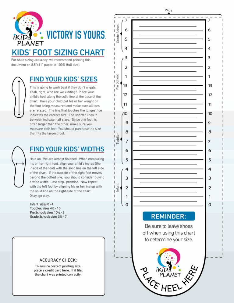 Kid Shoe Size Chart New Arrivals