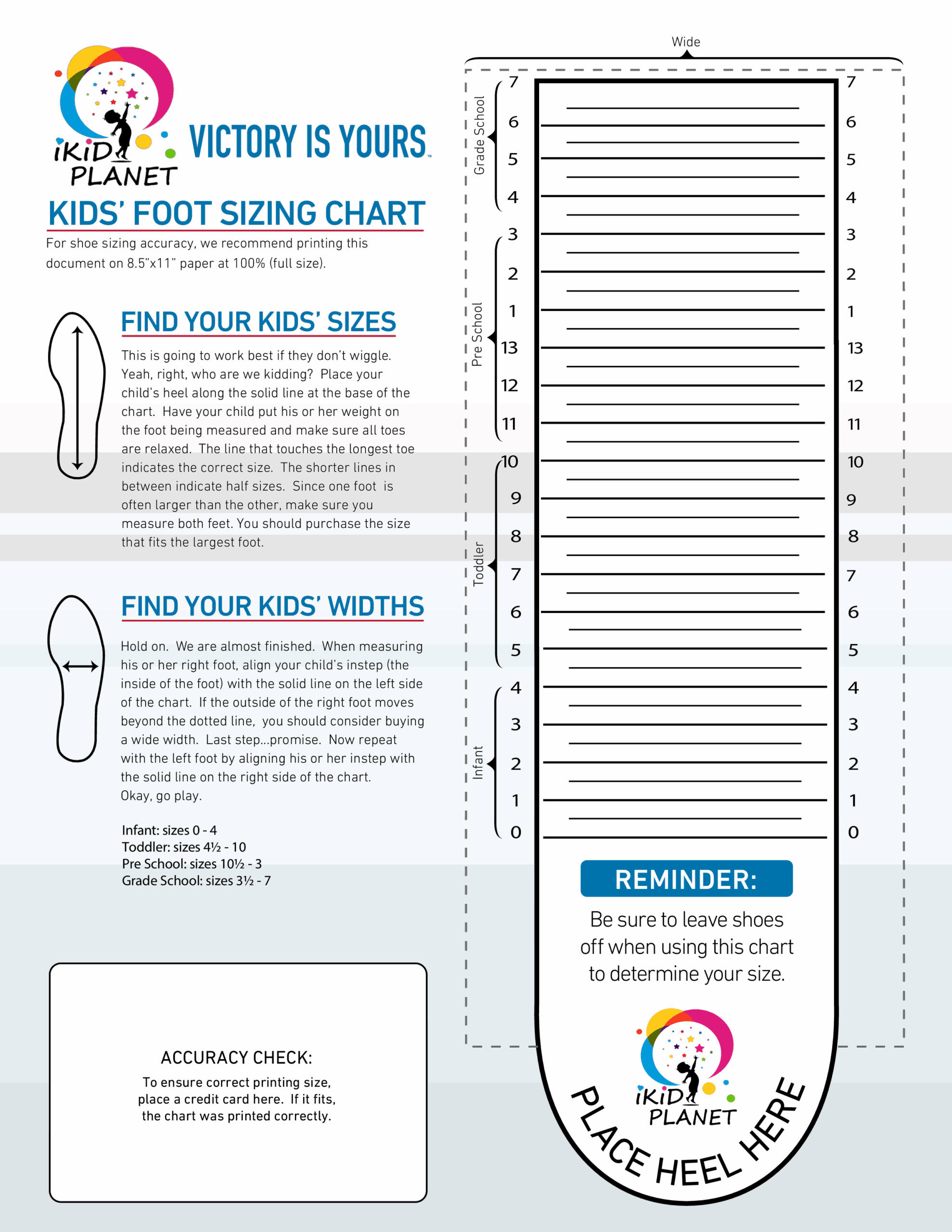 Kid Shoe Size Chart New Arrivals