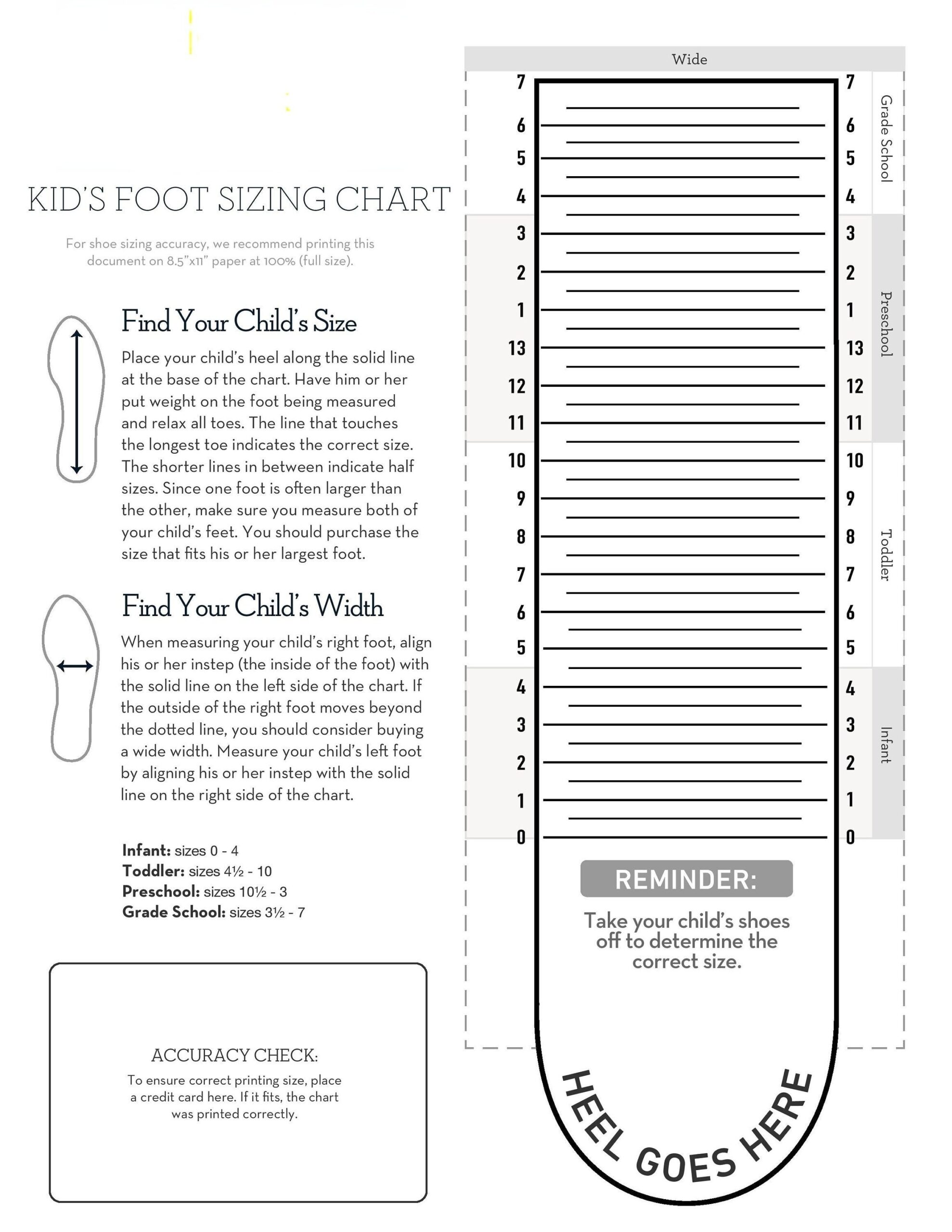 Kids Foot Sizer Chart Toddler U0026 Child Shoe Size Determiner instant Download Etsy Kids Foot Sizer Chart Toddler U0026 Child Shoe Size Determiner instant Download Etsy