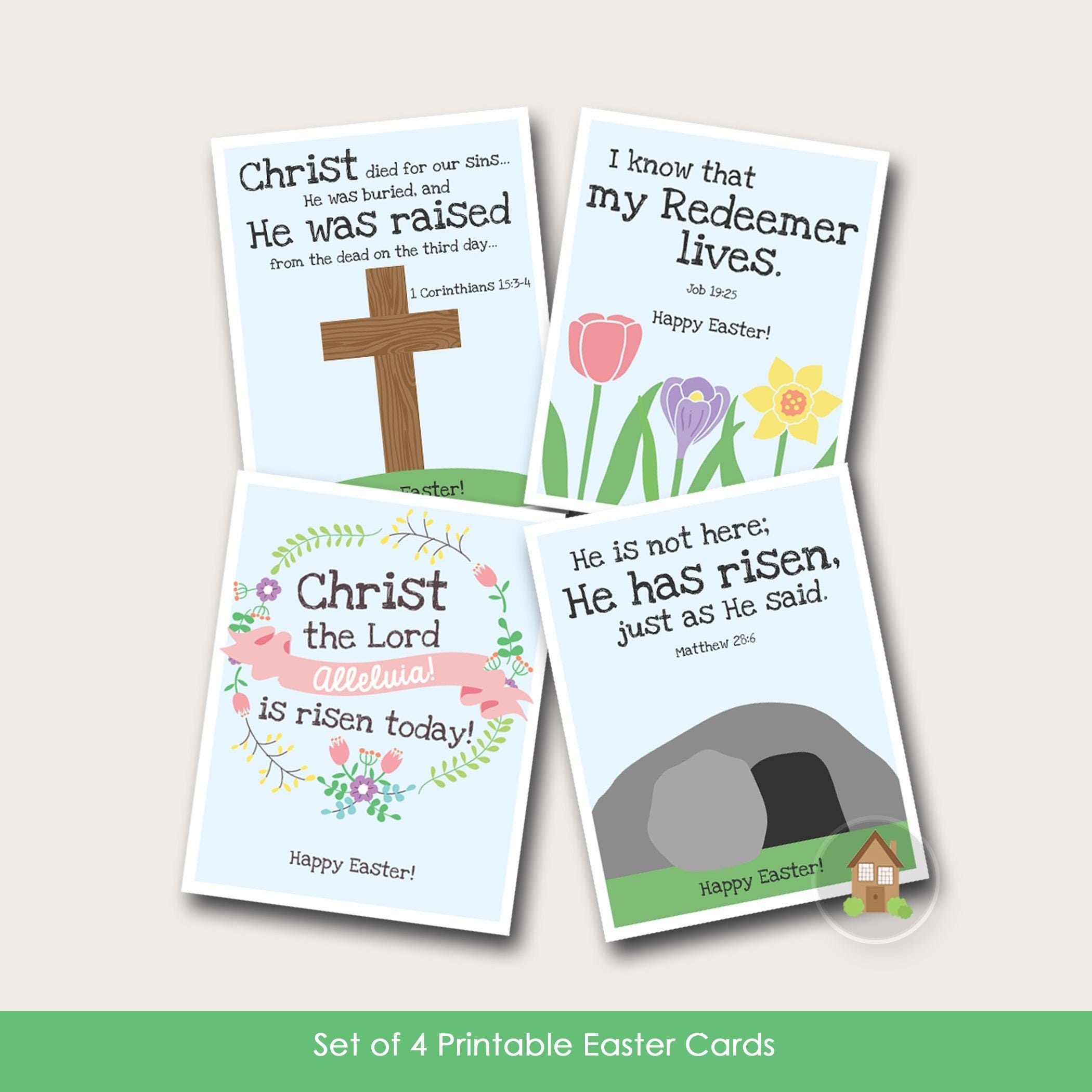 Kids Printable Christian Easter Cards Religious Bible Easter 