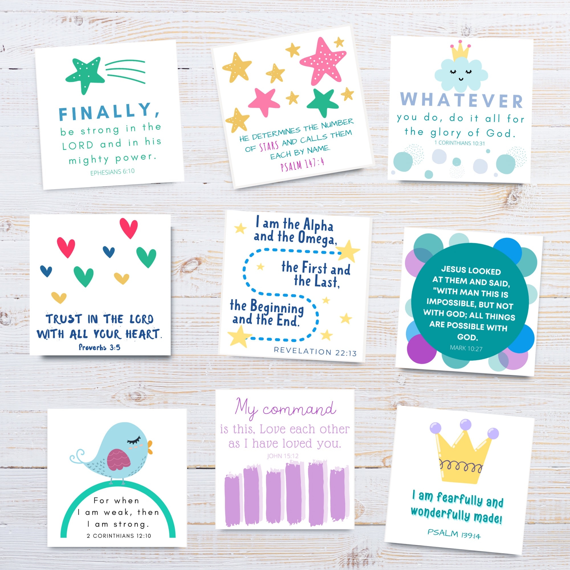 Kids Scripture Cards Children s Bible Verse Memory Cards Best Memory Verse Cards For Children Bible Verse Kids Set Of 32 Printable Etsy
