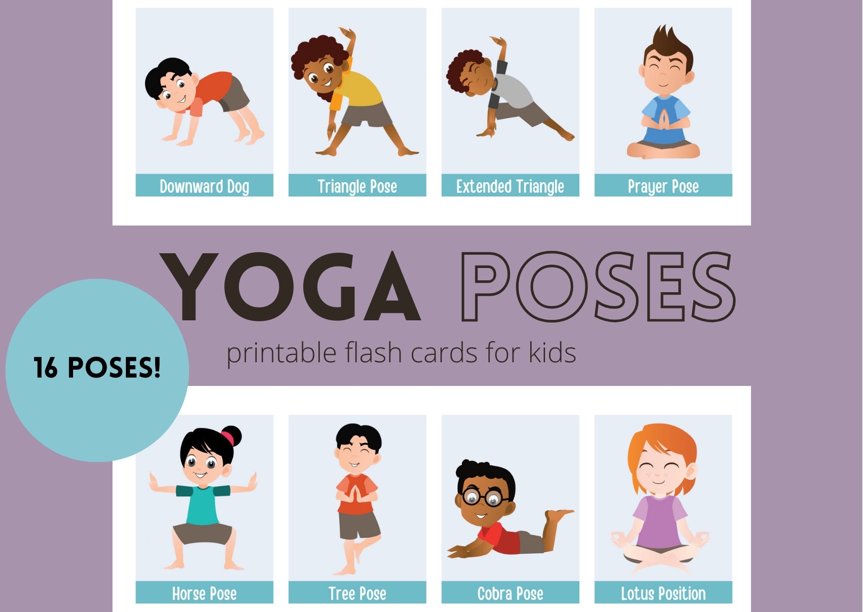 printable yoga pose flashcards