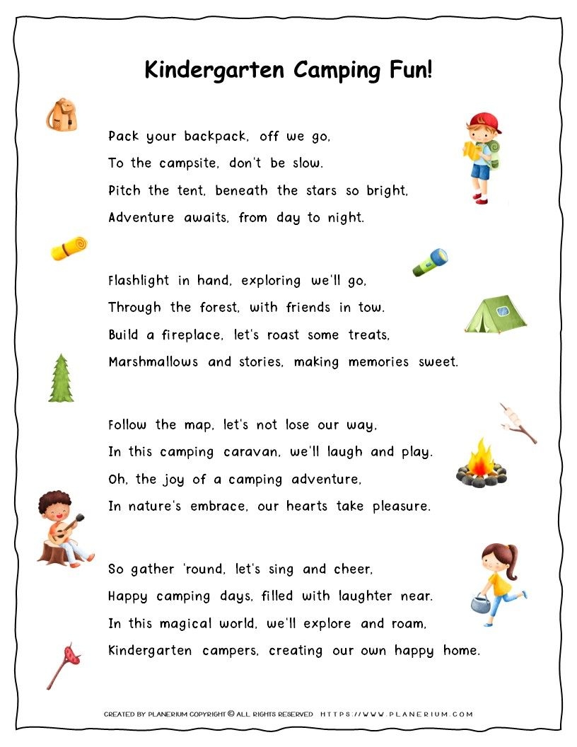 Kindergarten Camping Fun 