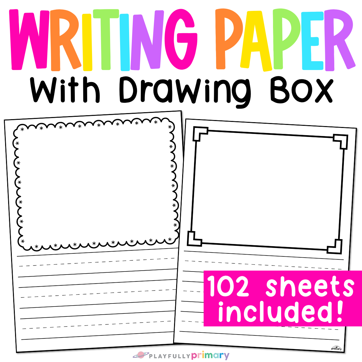 Kindergarten Journal Paper Printable Writing Paper With Drawing 