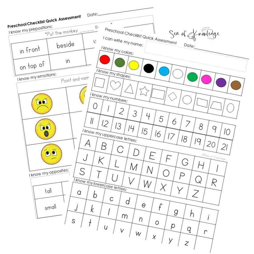 Kindergarten Readiness Assessment A Comprehensive Binder For Preschool Kids