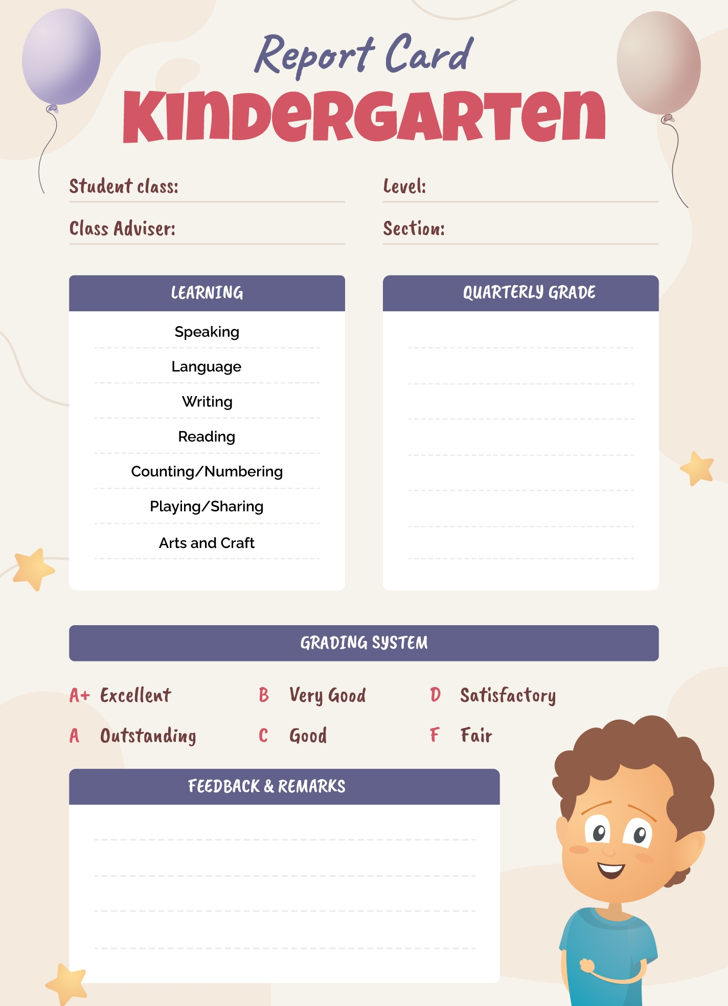 Kindergarten Report Card Free Google Docs Template Gdoc io Kindergarten Report Card Free Google Docs Template Gdoc io