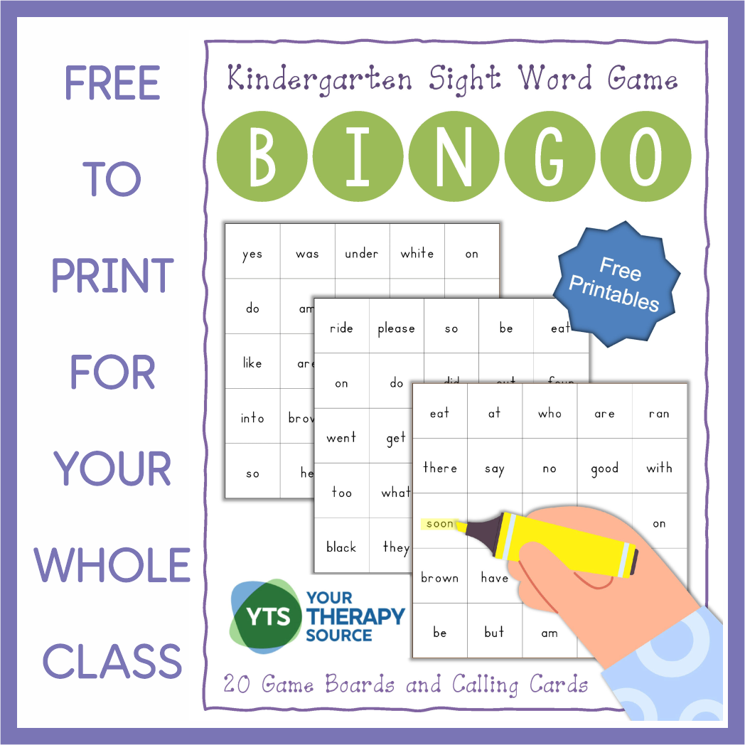 free printable sight word games