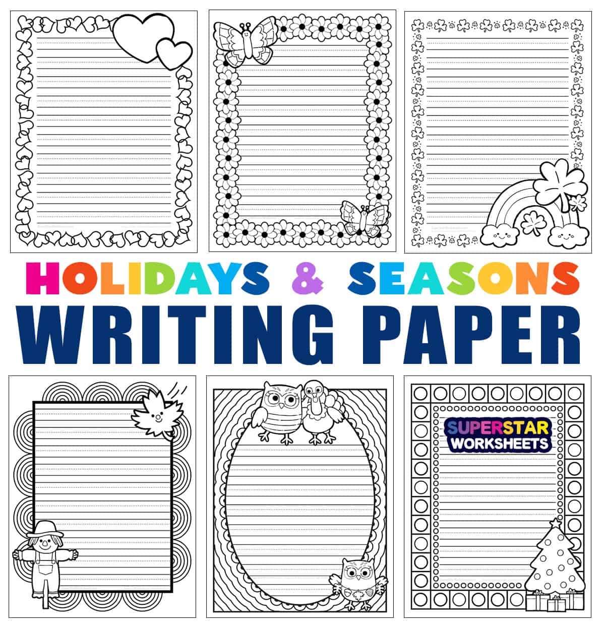 printable kids writing paper