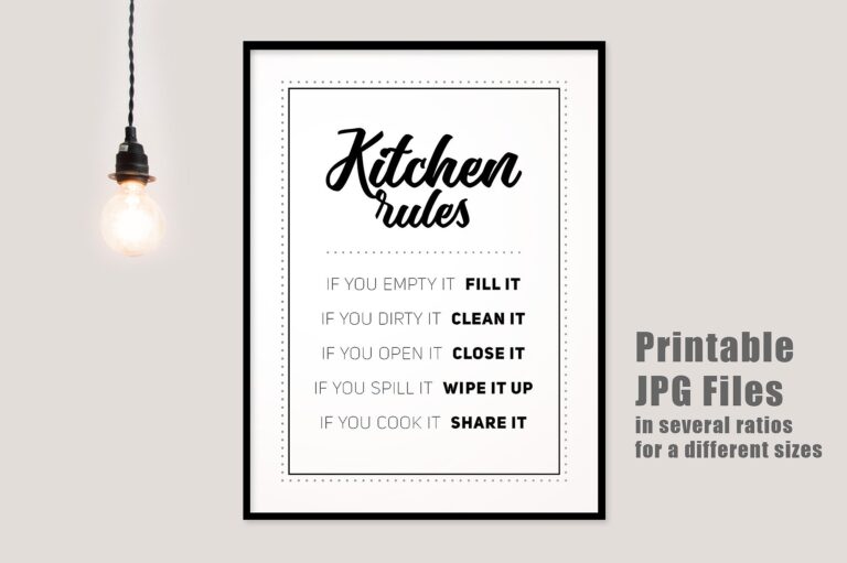 Kitchen Rules Printable 1183904 