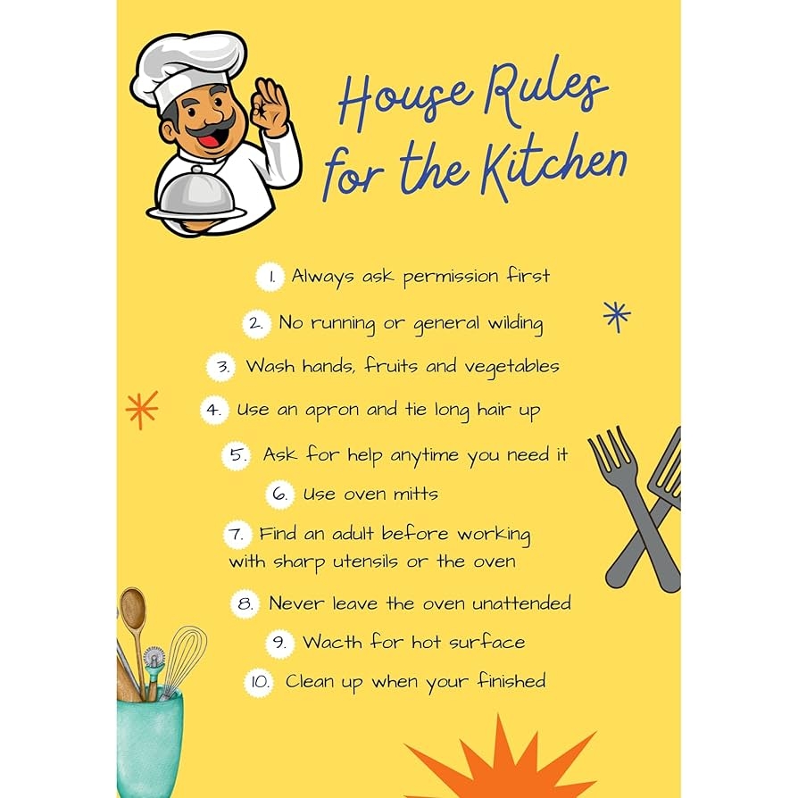 Kitchen Rules Wall Sticker Motivational U0026 Informative Kitchen Decor Poster For Home Restaurant Caf Easy To Apply Peel U0026 Stick Wall Art  Kitchen Rules Wall Sticker Motivational U0026 Informative Kitchen Decor Poster For Home Restaurant Caf Easy To Apply Peel U0026 Stick Wall Art