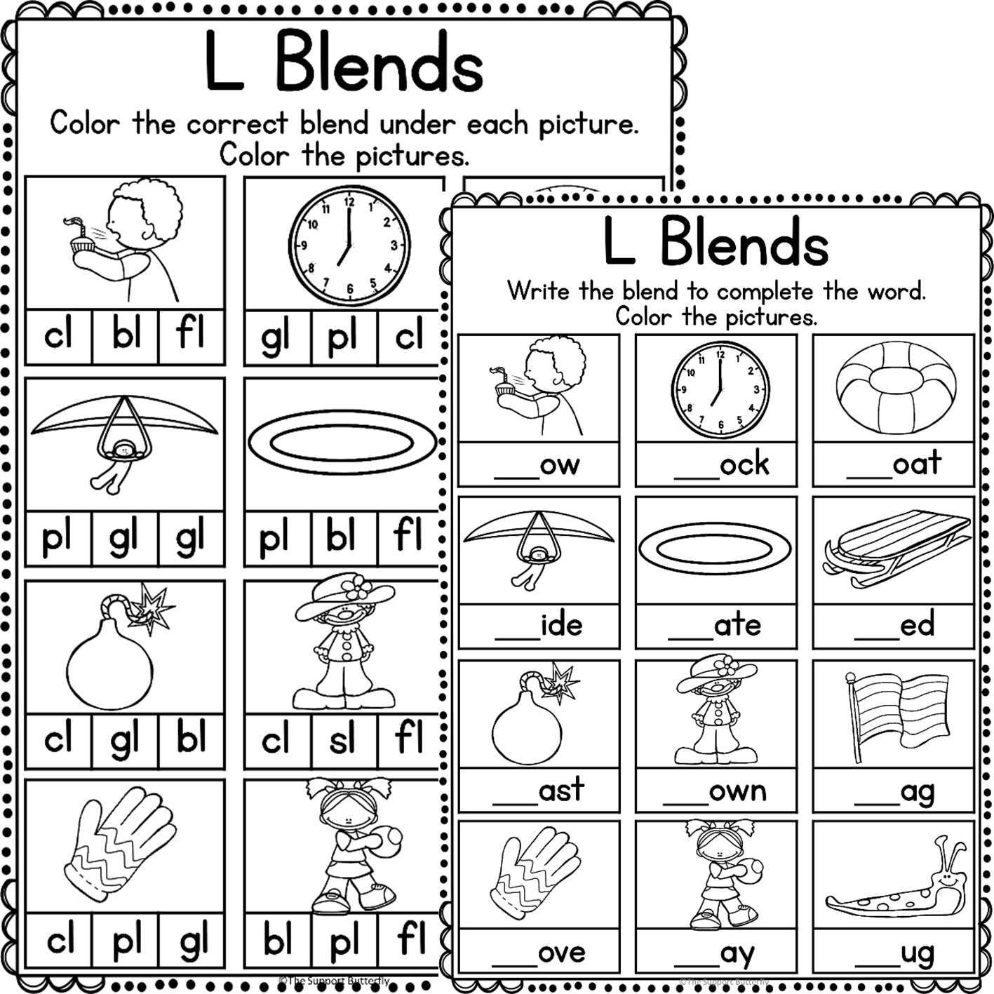 l blend free printable worksheets