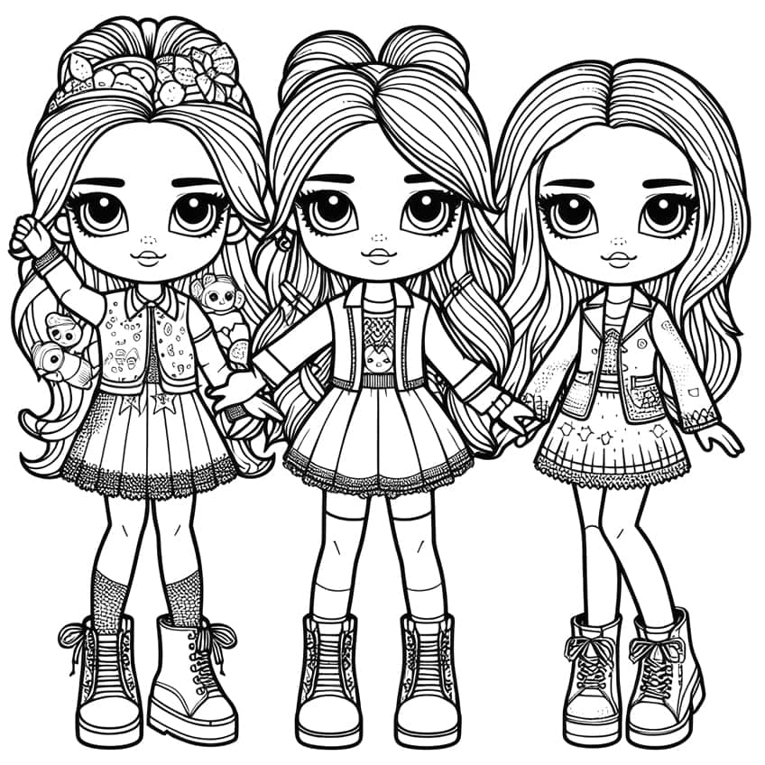 L O L Surprise Dolls Coloring Pages 40 Different Coloring Sheets