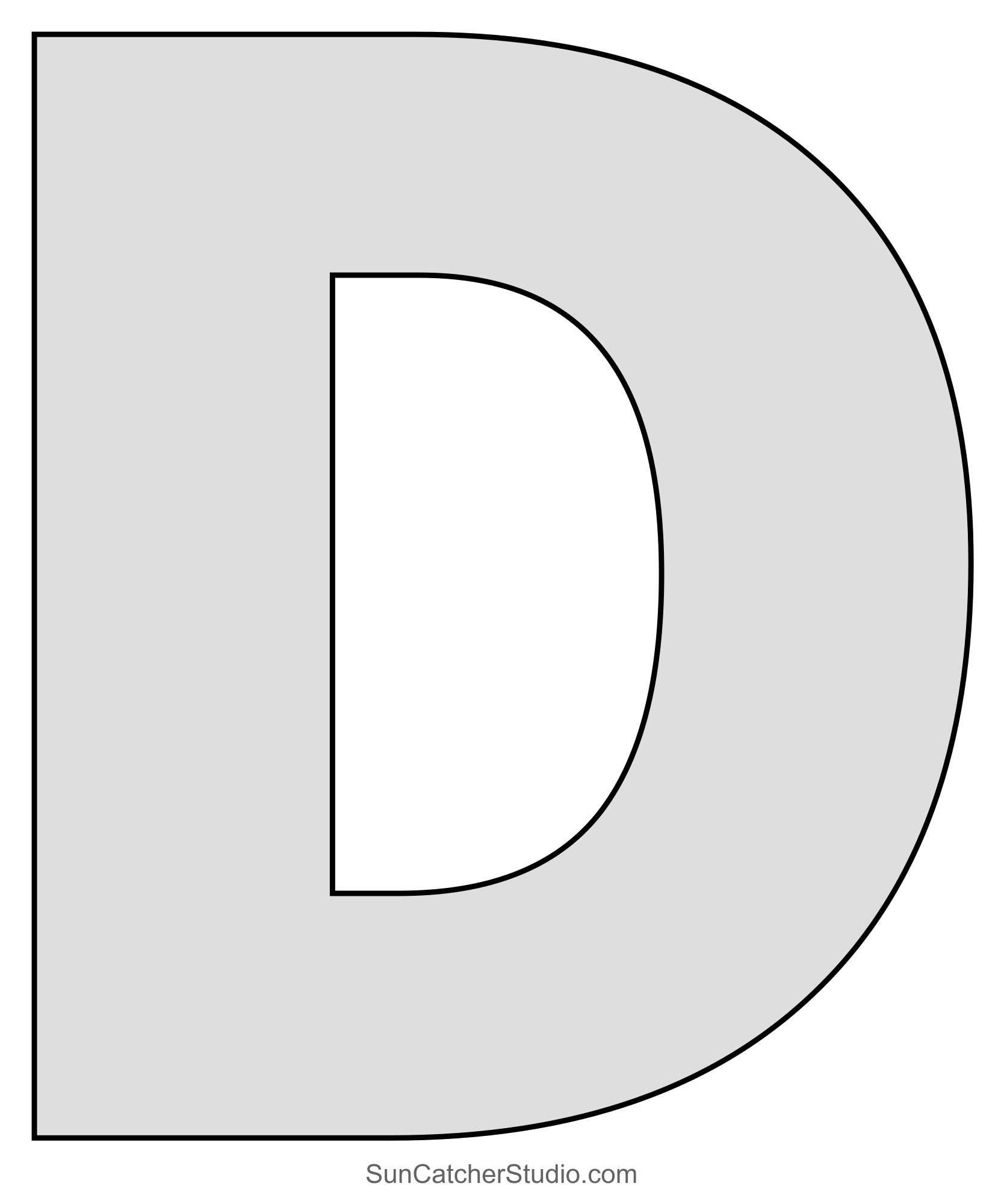 Large Letter Stencils Printable Alphabet Lettering Font Free 