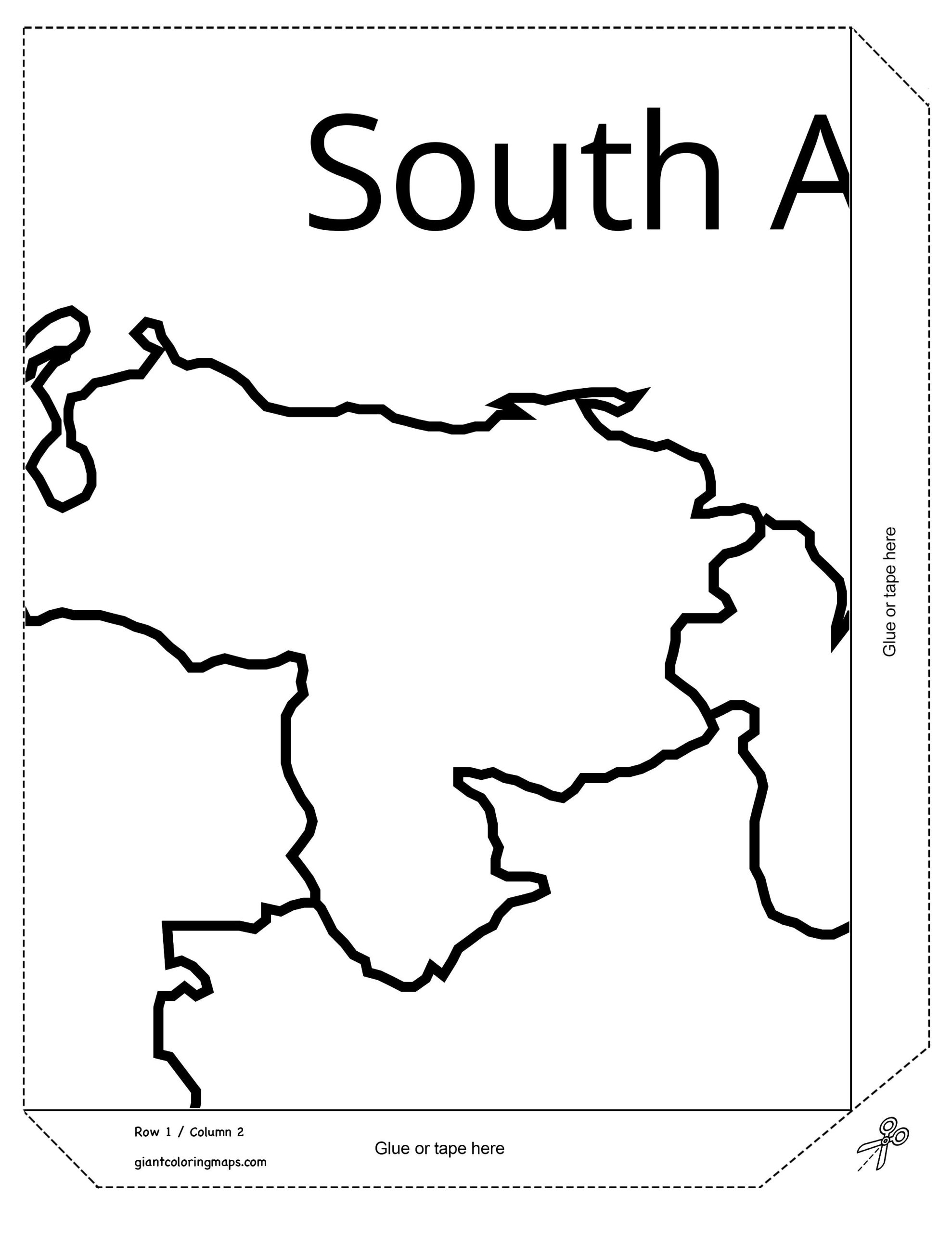 south america map printable