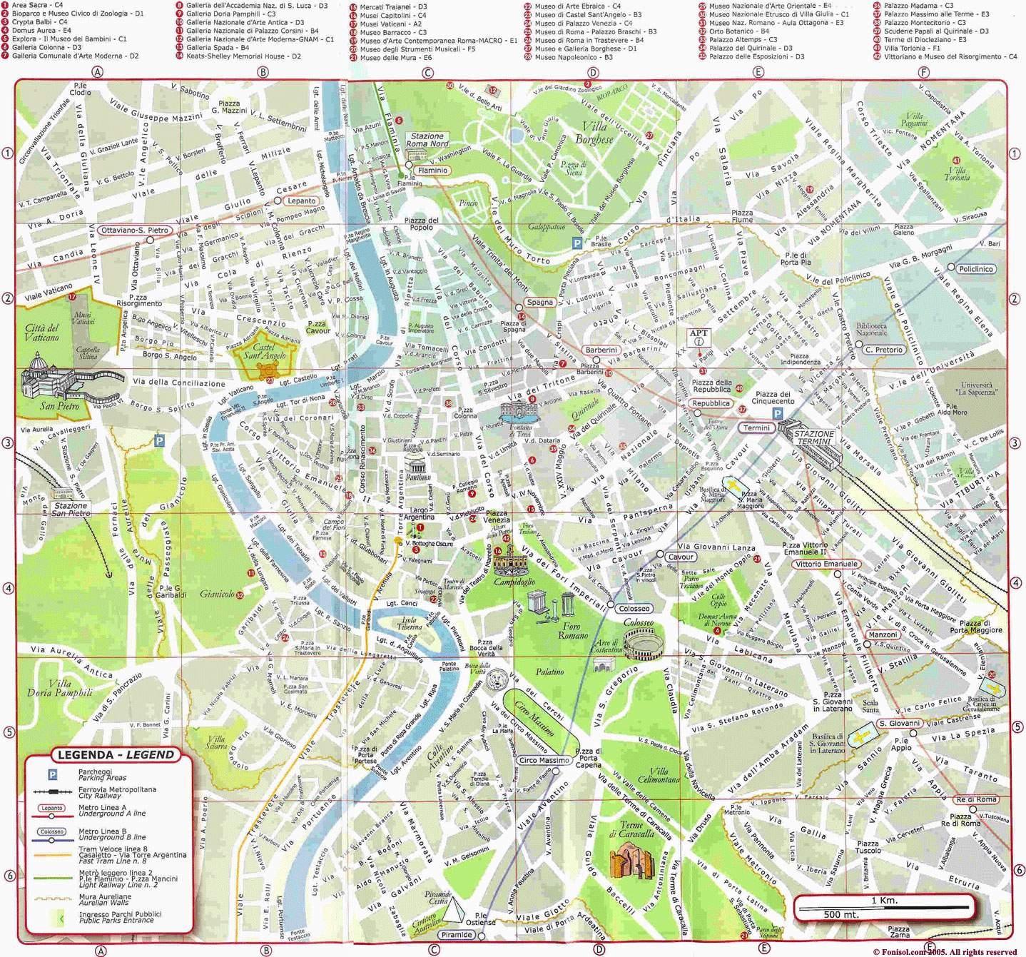 printable map of rome