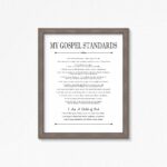 Lds gospel Standards multiple Size Choice Printable black Text baptism Gift mormon activity Days scouts Etsy