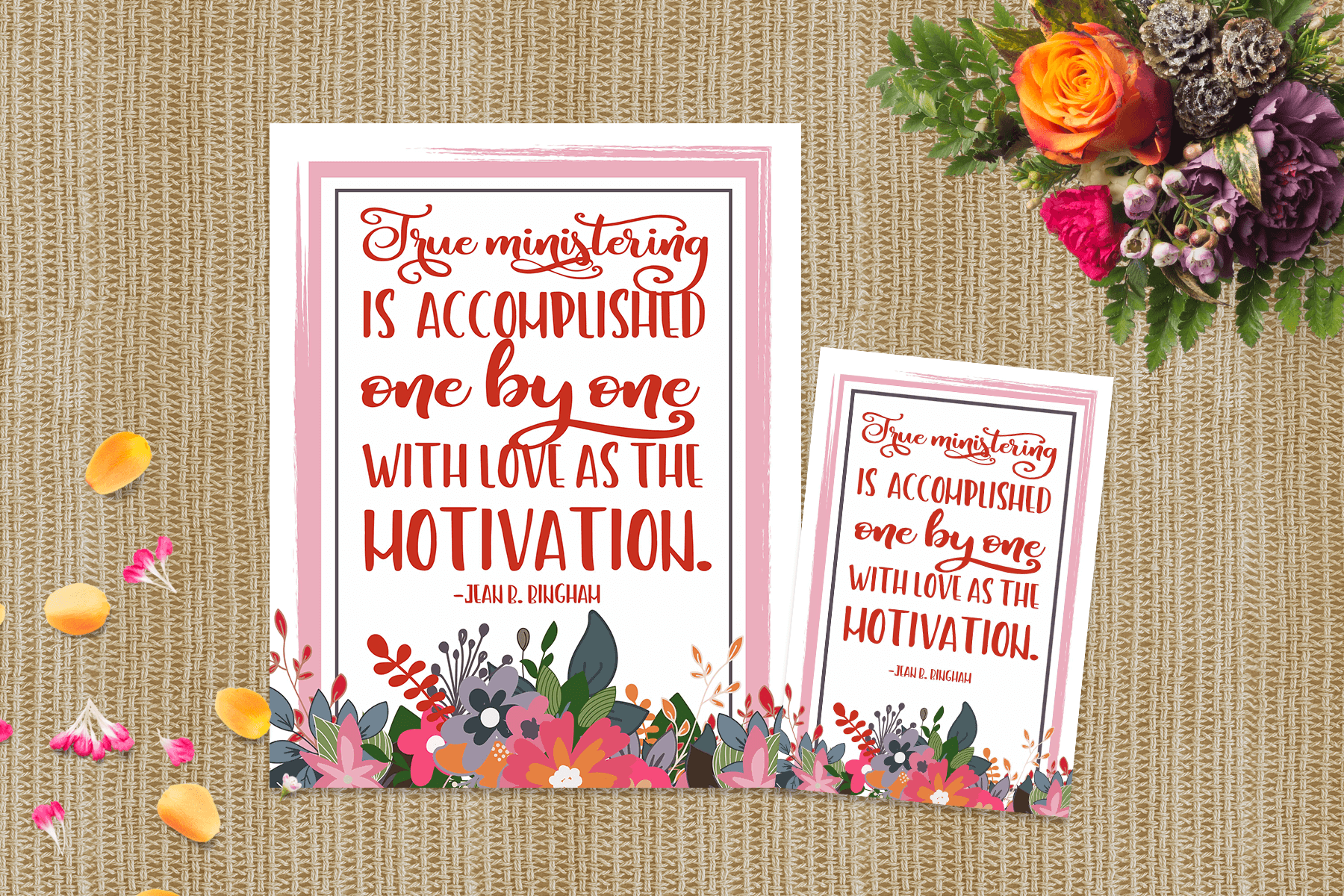 LDS Ministering Printable Quote Handout May 2018