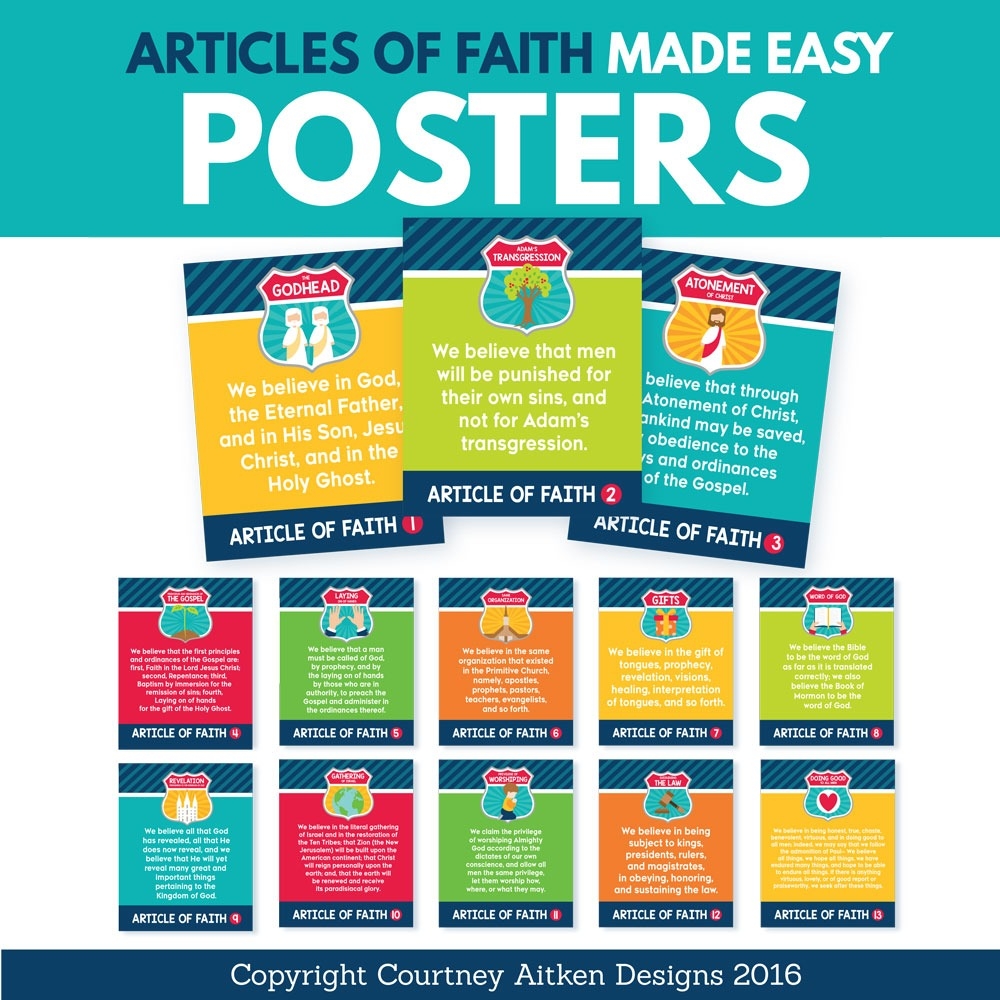 13 articles of faith lds printable