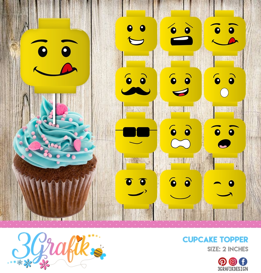 Lego Cupcake Topper Printable