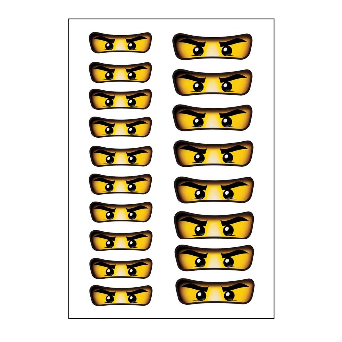 Lego Ninjago Eyes Temporary Tattoos
