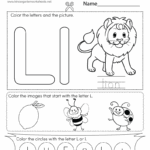 Letter L Coloring Worksheet Free Printable Digital U0026 PDF