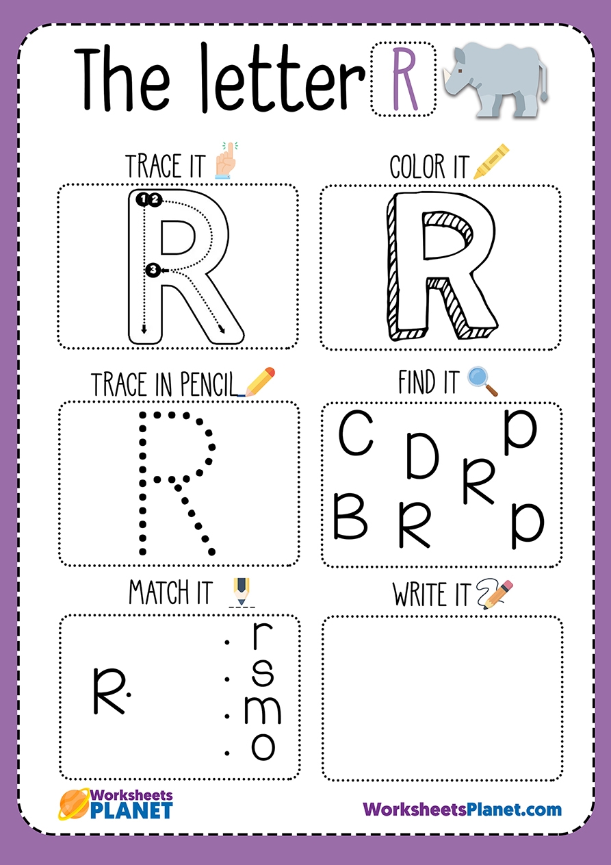 free printable letter r worksheets