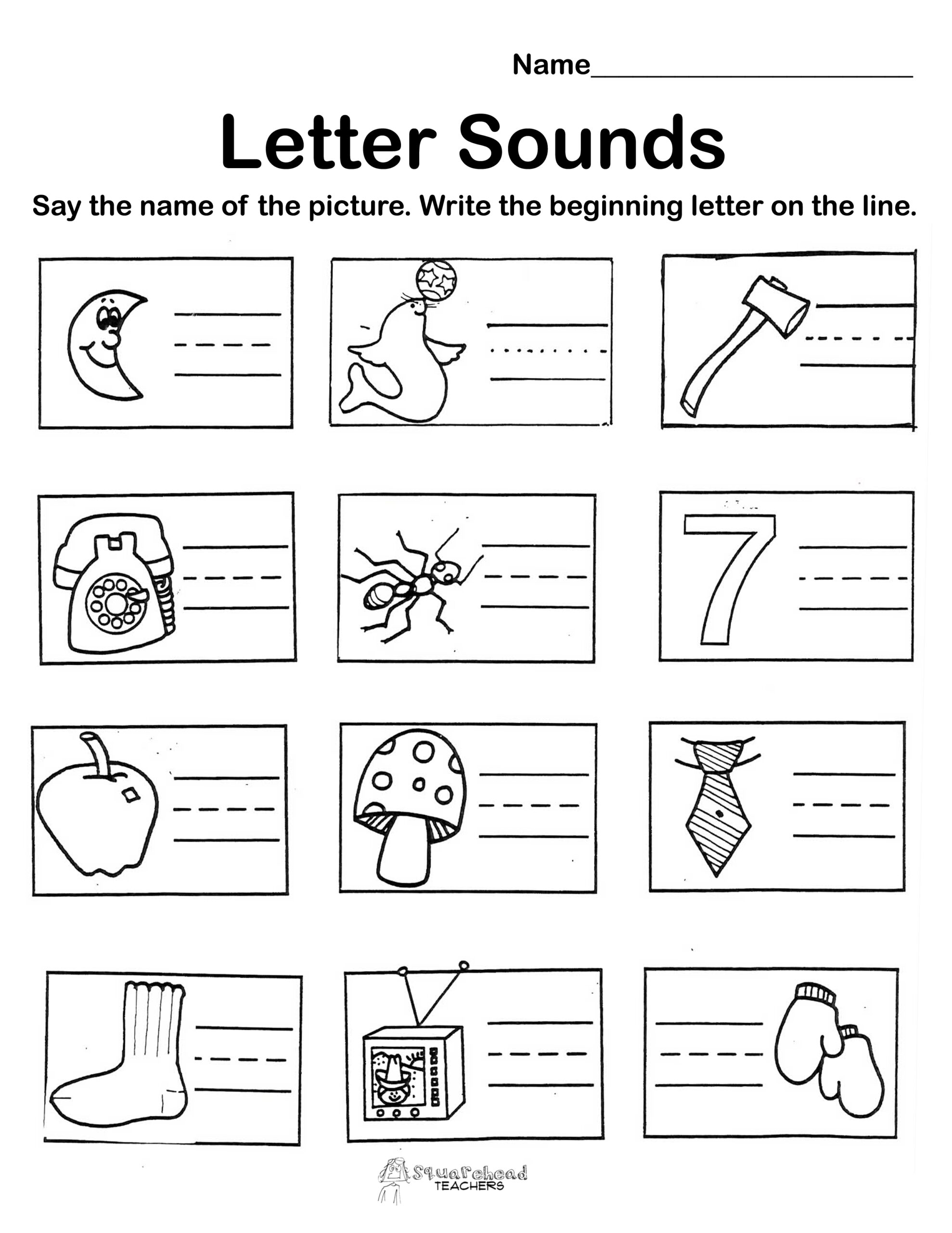 free printable beginning letter sound worksheets
