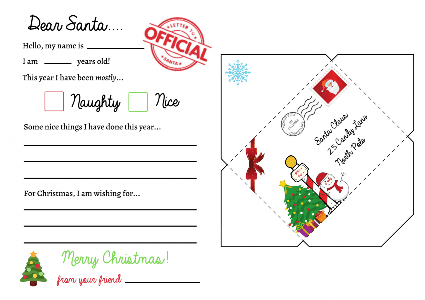 Letters To Santa Templates Free Printables Super Busy Mum 