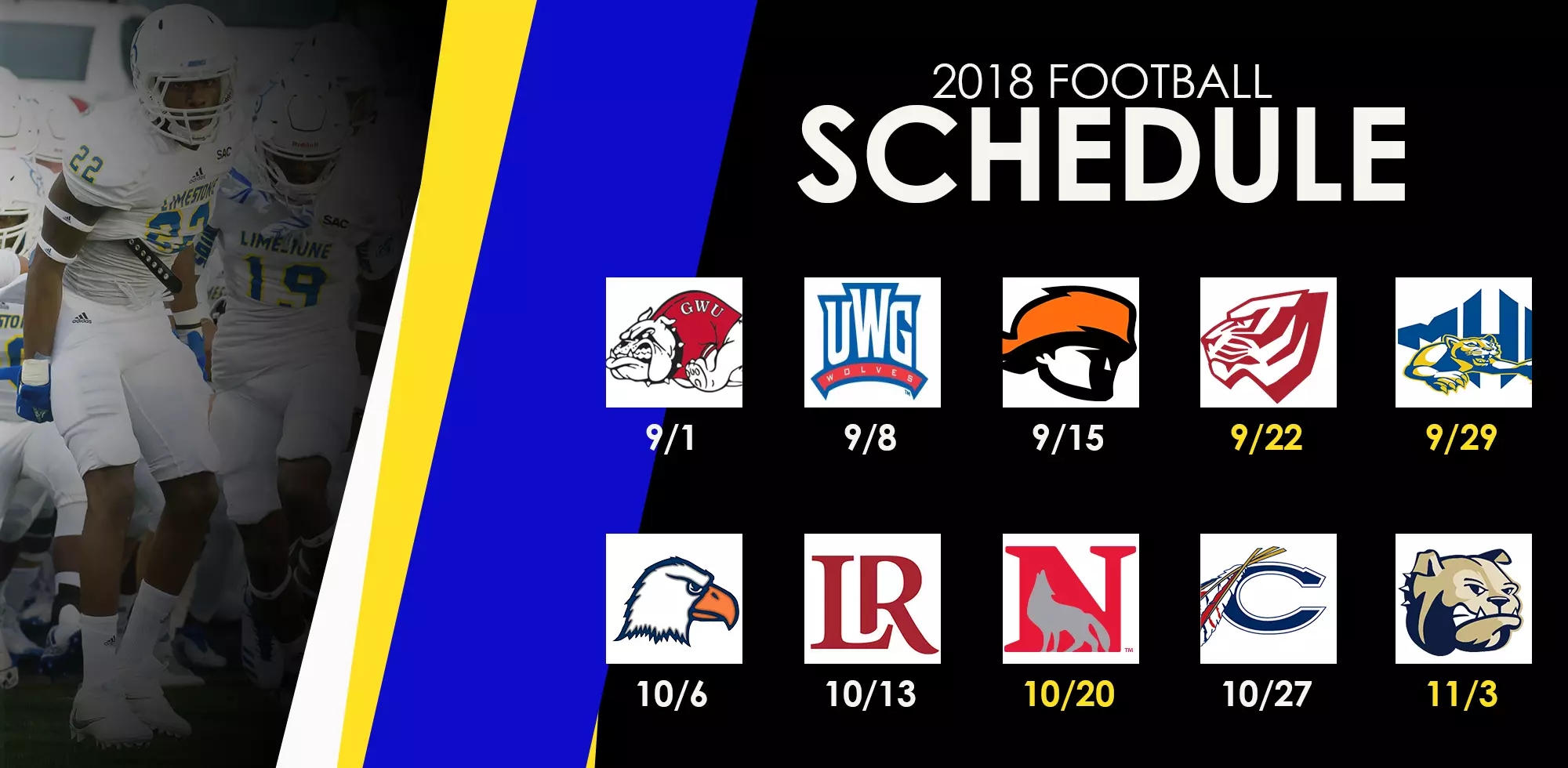 Limestone Releases Challenging 2018 Football Schedule Limestone University Athletics
