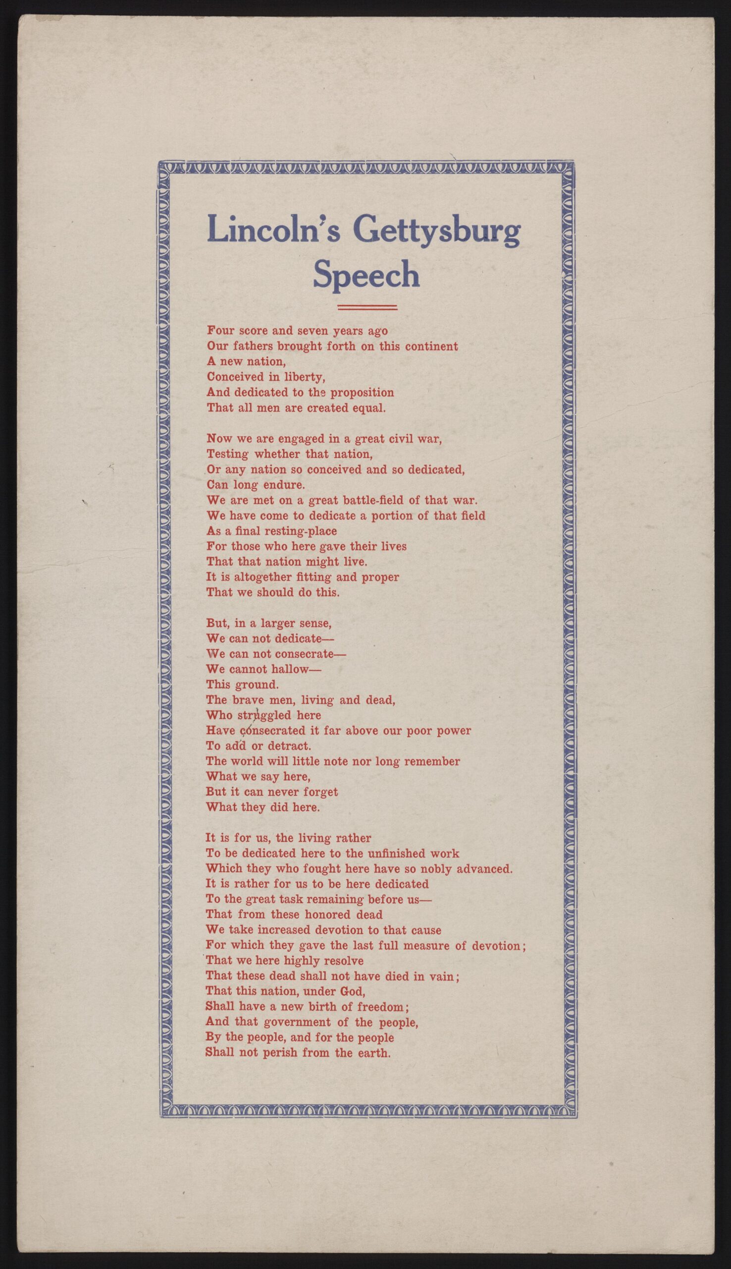 Lincoln s Gettysburg Speech Library Of Congress