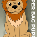 Lion Paper Bag Puppet Template