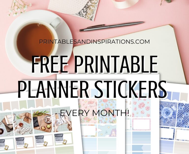 List Of Pretty Planner Stickers Free Printable Print And Cut