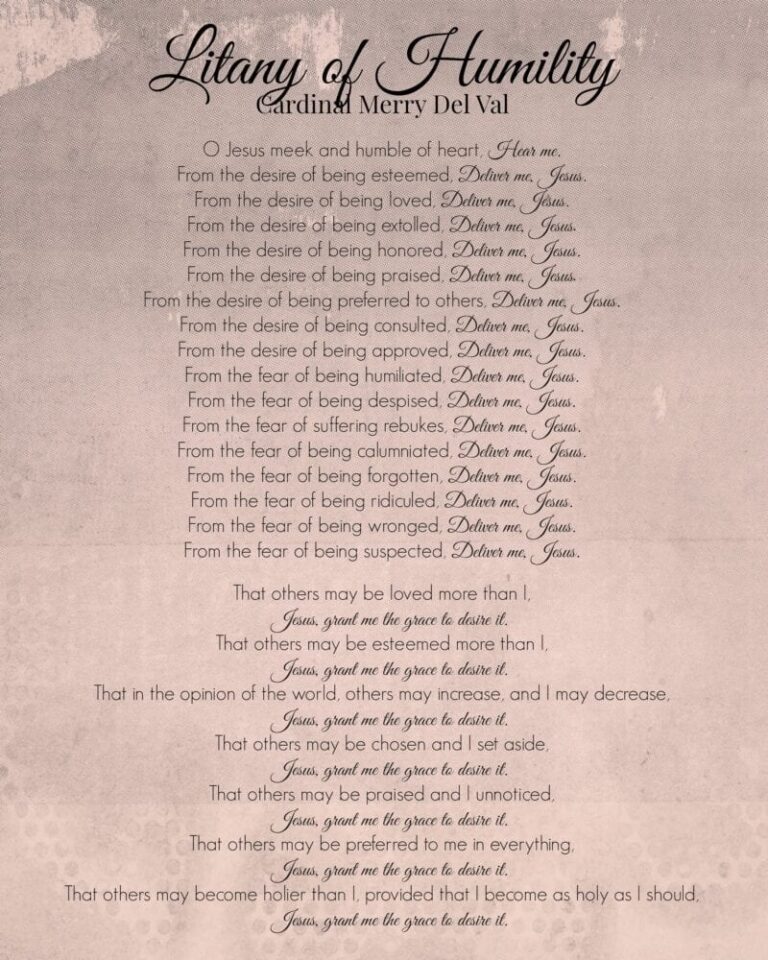 Litany Of Humility Free Printable