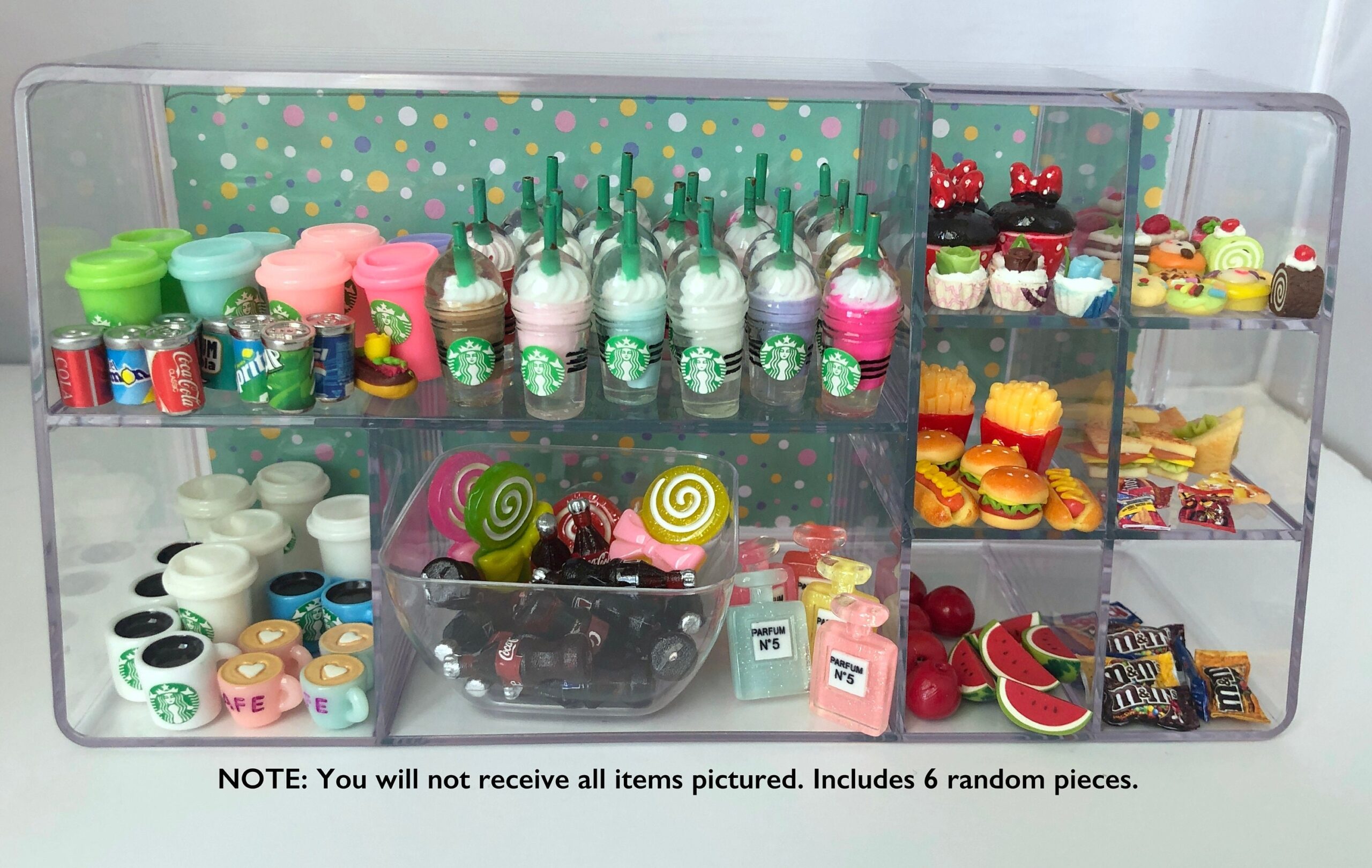 Littlest Pet Shop LPS 6 PC Starbucks Miniature Dollhouse Food 