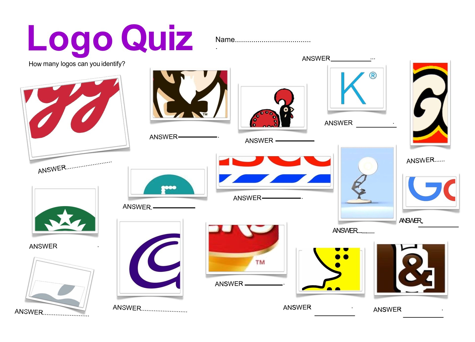 Logo Trivia 10 Free PDF Printables Printablee Worksheets Library