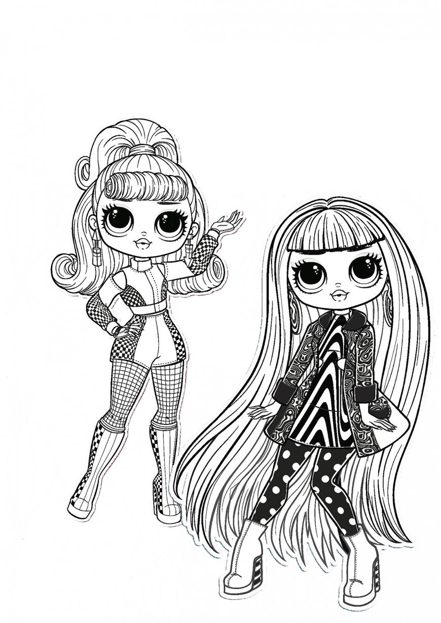 free printable lol doll coloring pages